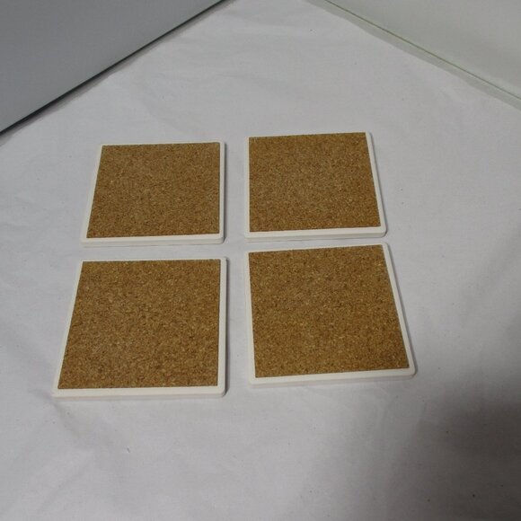 Lot of 4 Whimsical Cat Kitten Ceramic Drink Coasters - Picture 3 of 4